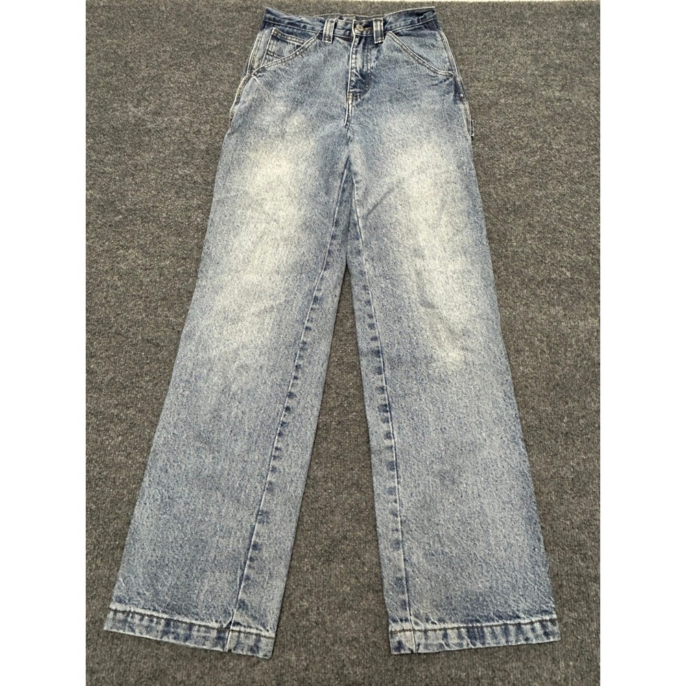 J. Galt Jeans Womens Size S Light Wash Carpenter Straight Leg Cotton Utility